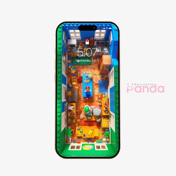 LEGO Mario's Toy House Phone Wallpaper