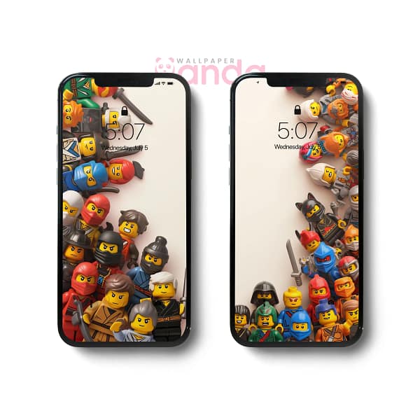 LEGO Ninjago PK Colorful Bricks Phone Wallpaper