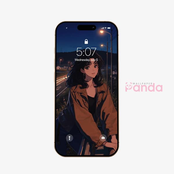 Lonely Silhouette on Dark Minimalist Art Phone Wallpaper