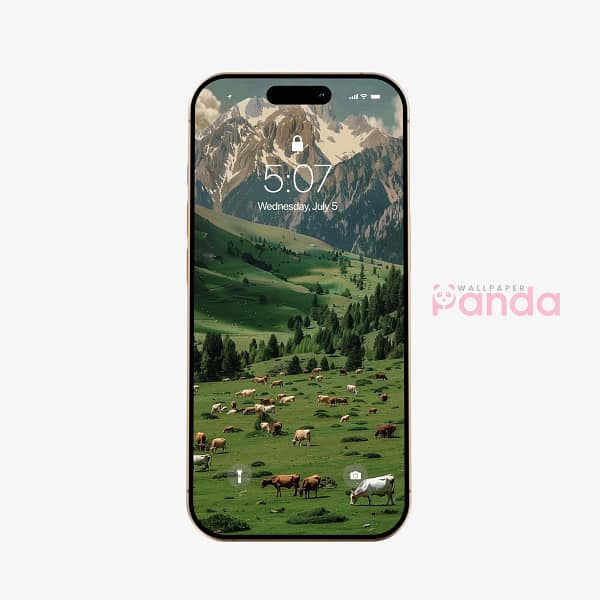 Majestic Mountain Meadow Cows Phone Wallpaper