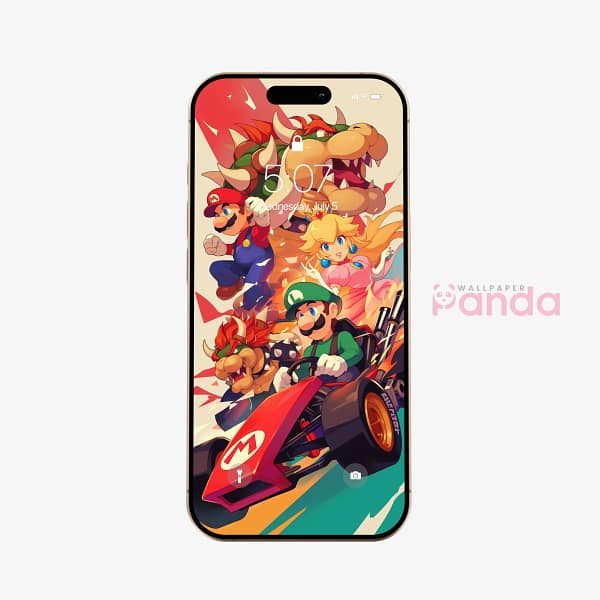 Mario Kart Group Portrait Poster Phone Wallpaper