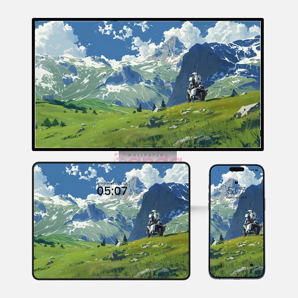 Mechanical Civilization Mountain Rider 3-in-1 Wallpapers