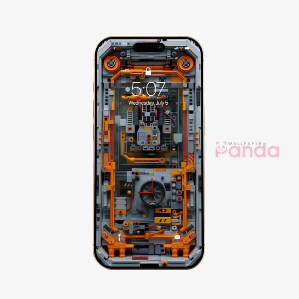 Mechanical Marvel LEGO Clock Phone Wallpaper