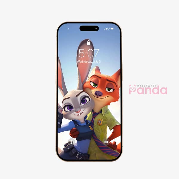 Nick Wilde & Judy Hopps Whimsical Phone Wallpaper