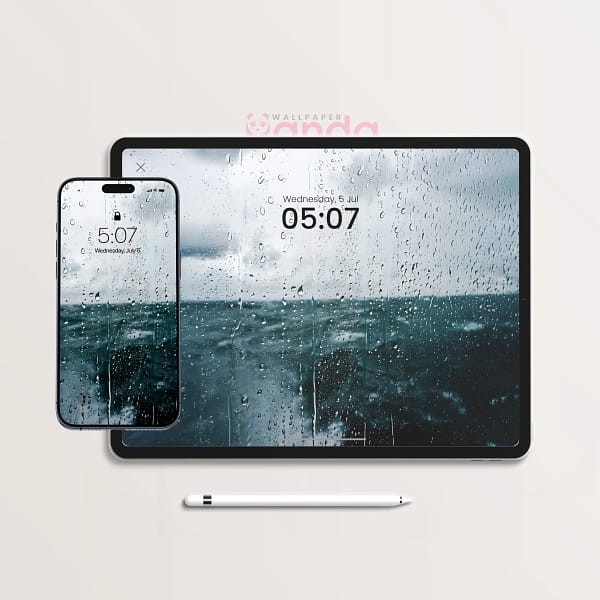 Rainy Stormy Ocean 2-in-1 Tablet & Phone Wallpaper