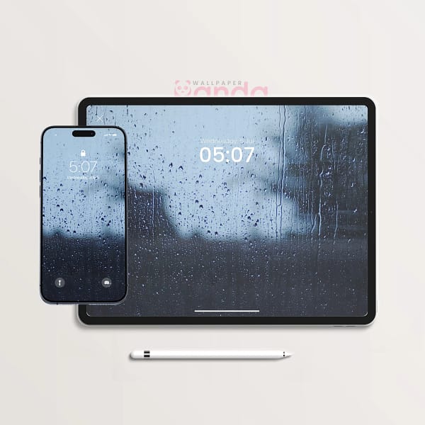 Rainy Window Droplets 2-in-1 Phone & Tablet Wallpaper