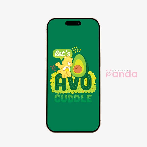 Sunny Bear AvoCuddle Phone Wallpaper