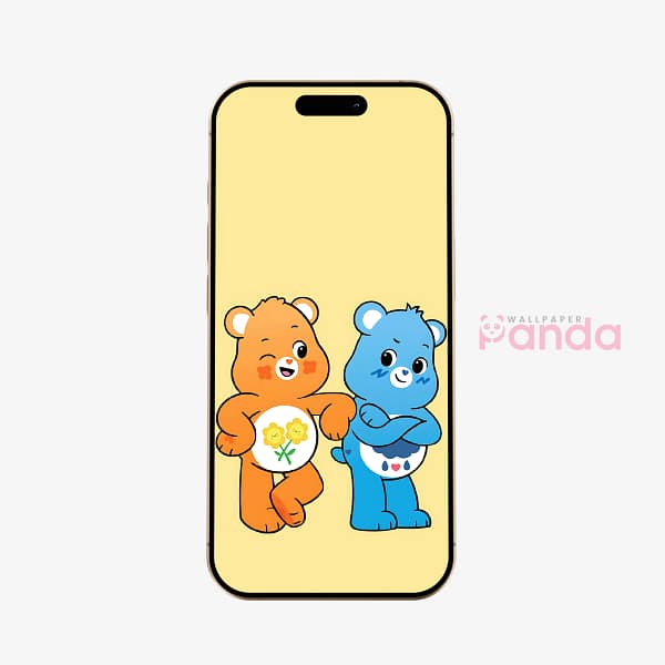 Sunny & Rainy Bears Cute Phone Wallpaper