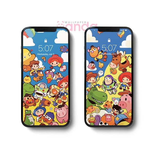 Toy Story Dolls Cartoon Collage Phone Wallpapers