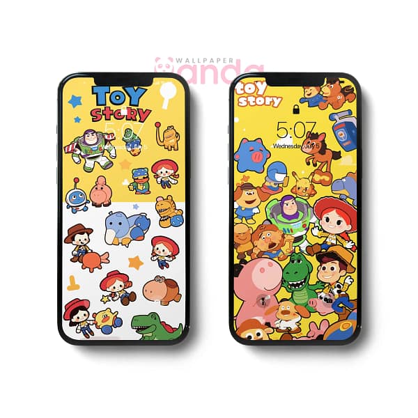 Toy Story Party Vibrant Phone Wallpaper