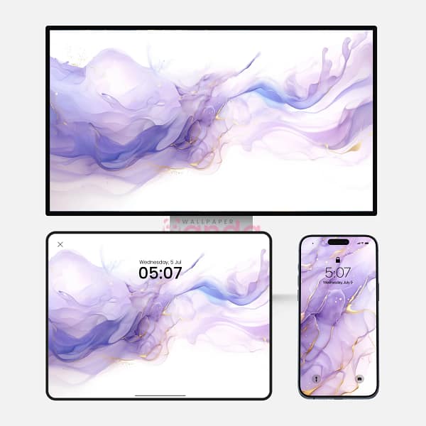 Untitled Wave Purple Motion 3-in-1 Wallpapers