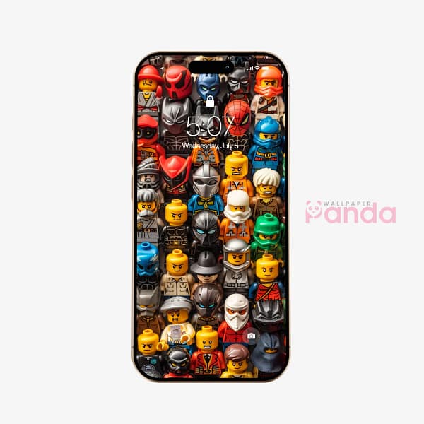 Vibrant Lego Blocks Kaleidoscope Phone Wallpaper