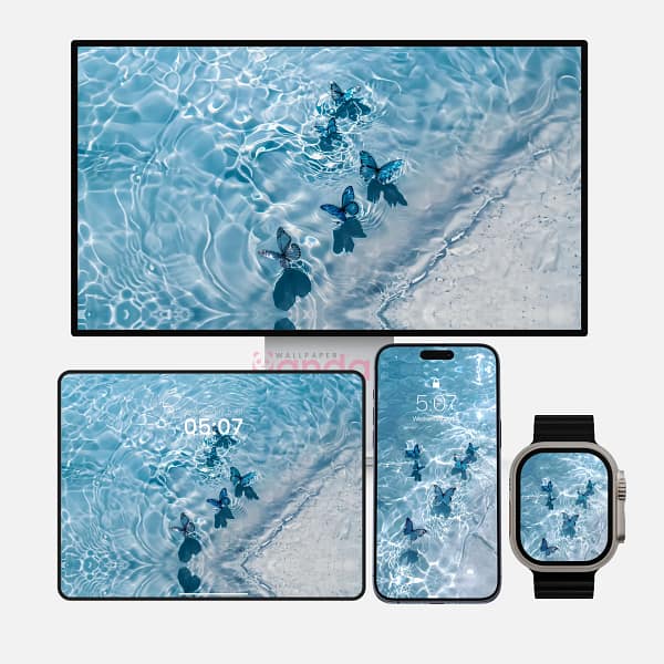 Blue Butterflies Serenity 4-in-1 Wallpapers