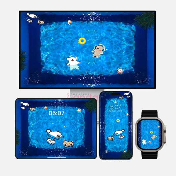 Poolside Pals Dogs Splash Fun 4-in-1 Wallpapers