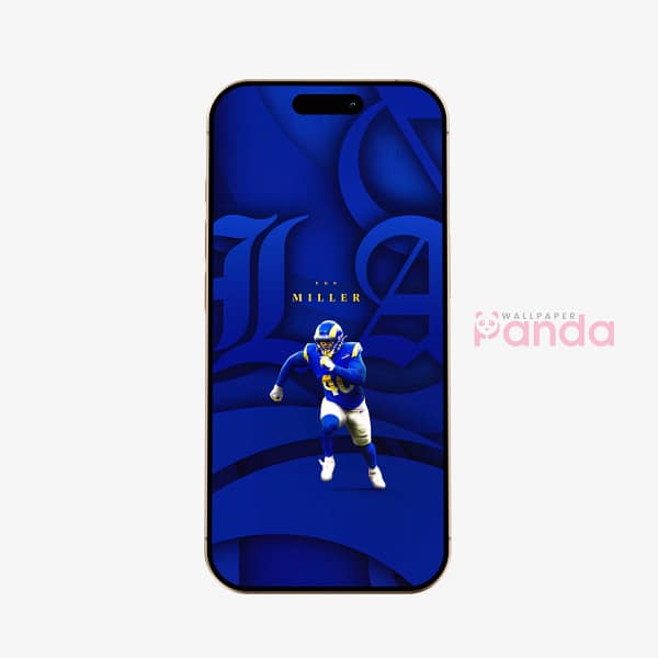 Von Miller Action Charge Football Phone Wallpaper