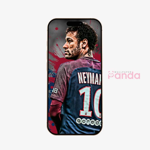 Neymar Jr. #10 Dynamic Soccer Action Phone Wallpaper