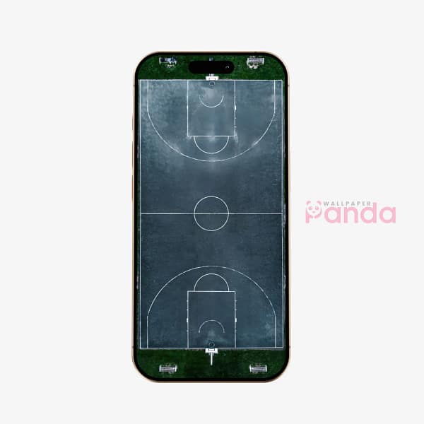 Aerial Blue Sky Basketball Court Phone Wallpaper