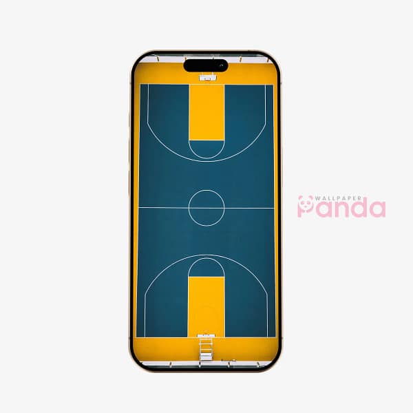 Blue & Yellow Energy Basketball Court Phone Wallpaper