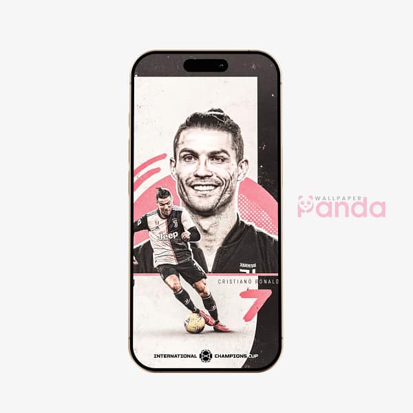 Cristiano Ronaldo Mid-Stride Soccer Control Phone Wallpaper