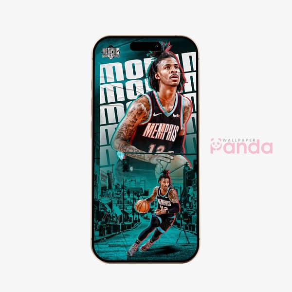 Ja Morant Slam Dunk Triumph Basketball Phone Wallpaper