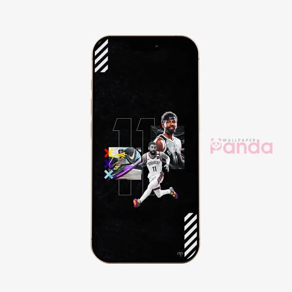 Kyrie Irving Monochrome Court Magic Basketball Phone Wallpaper