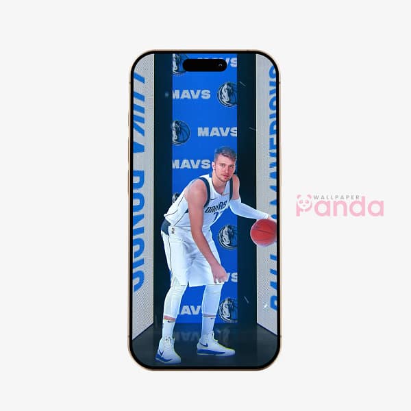 Luka Dončić Powerful Basketball Control Phone Wallpaper
