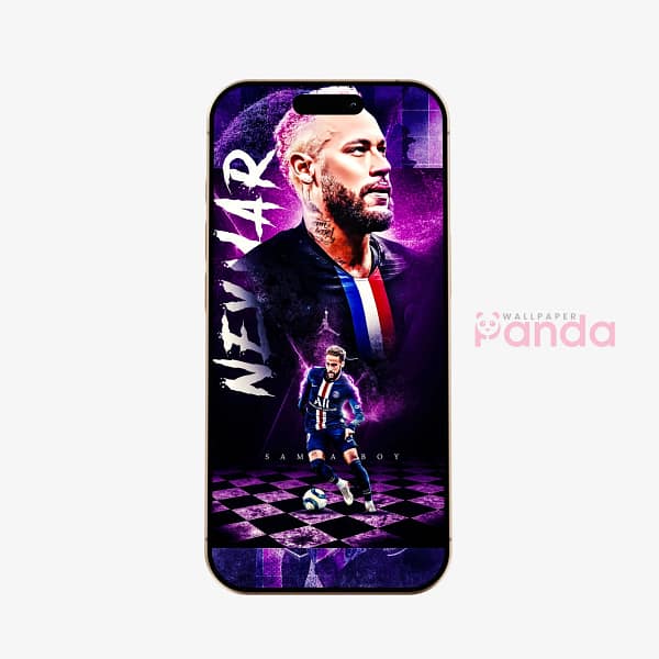 Neymar Jr Vibrant Purple Soccer Phone Wallpaper