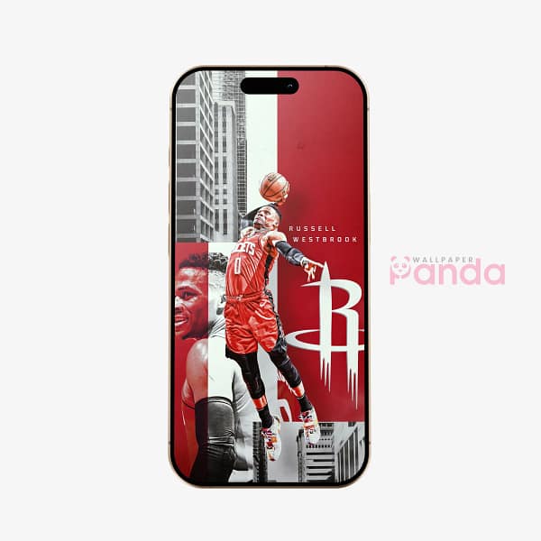 Russell Westbrook Kinetic Flight Basketball Phone Wallpaper