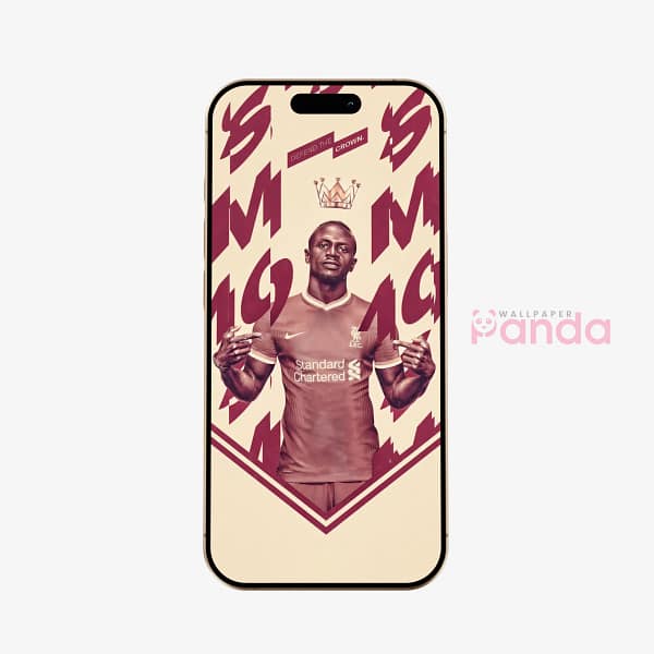 Sadio Mané King of the Pitch Crown Soccer Phone Wallpaper