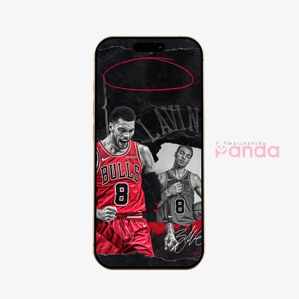 Zach LaVine Mid-Air Slam Dunk Basketball Phone Wallpaper