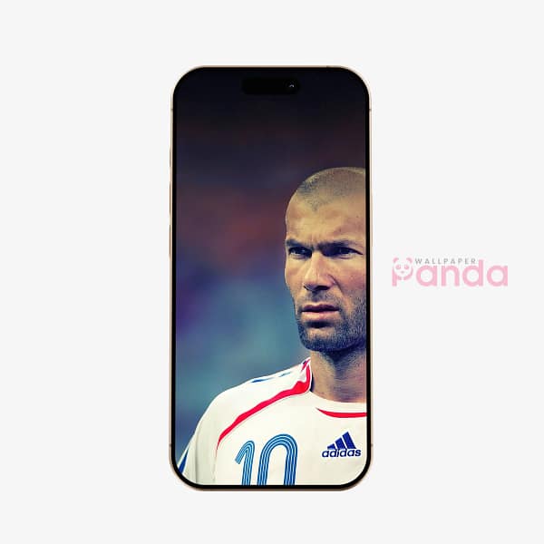 Zinedine Zidane Bold Icon Soccer Phone Wallpaper