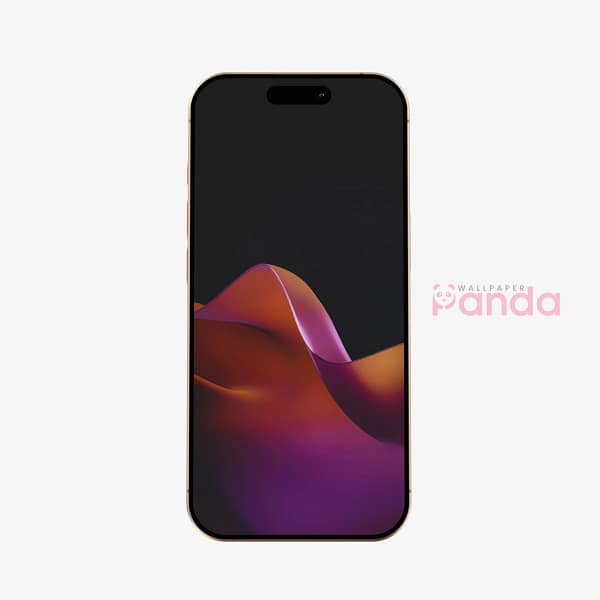 Vibrant Purple & Orange Wave Sculpture Mobile Wallpaper