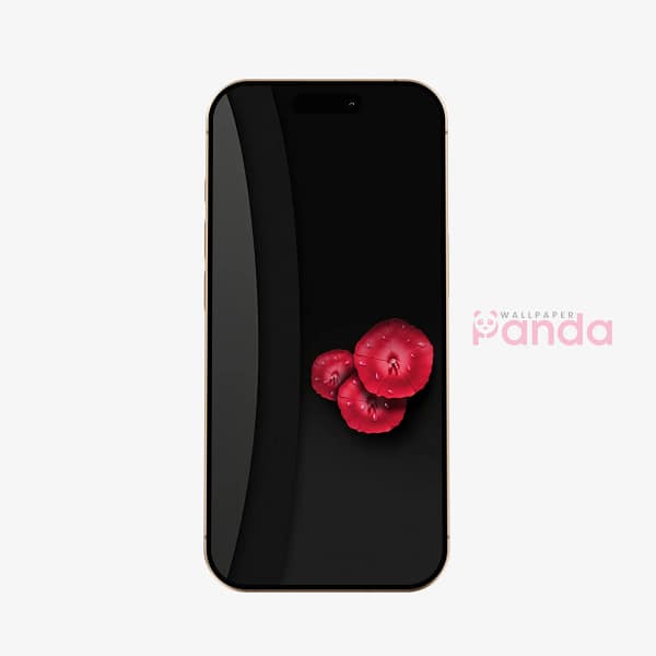 Red Bloom Duo Floral Contrast Mobile Wallpaper
