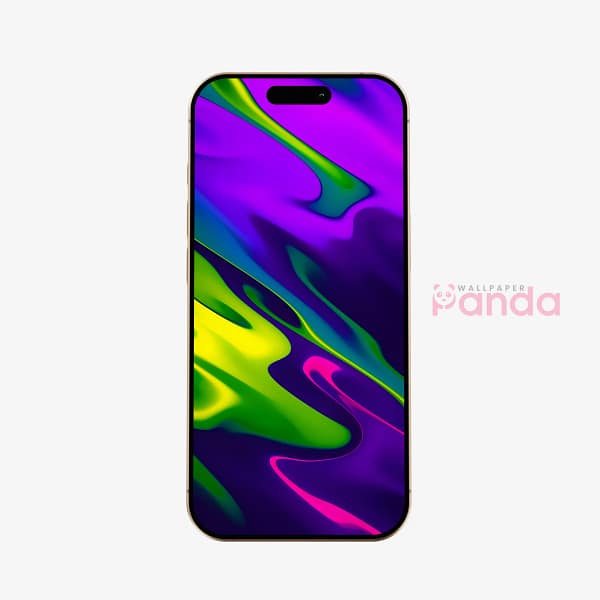 Vibrant Neon Color Swirl Abstract Mobile Wallpaper