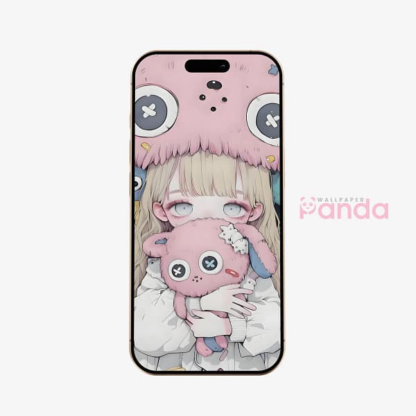 Kawaii Anime Pink Teddy Bear Dreamscape Mobile Wallpaper