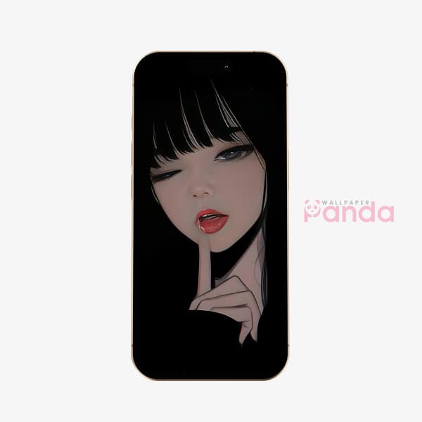 Playful Wink Portrait Mobile Wallpaper