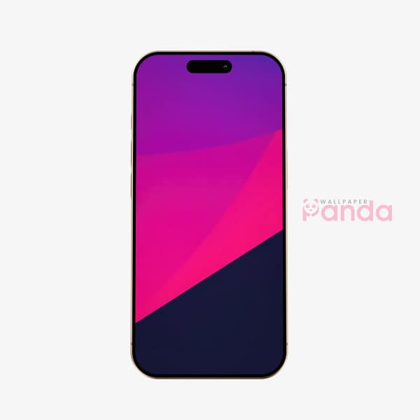 Bold Neon Pink Triangle Minimal Aesthetic Mobile Wallpaper
